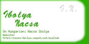 ibolya nacsa business card